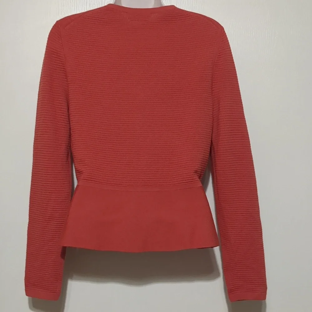 Hugo Boss Merino Super Fine Cardigan Sweater Orange Size Medium - Picture 3 of 8